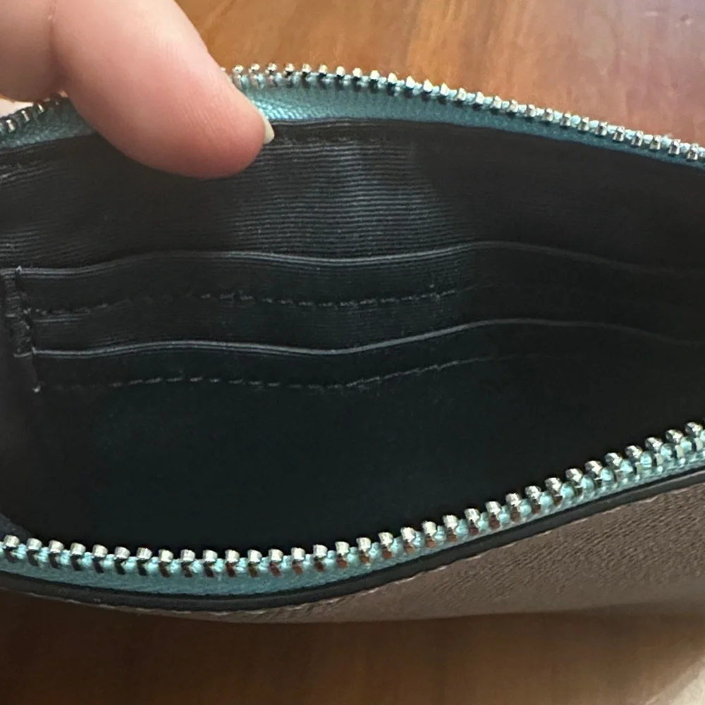 Coach Metallic Blue Wristlet